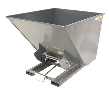 2 CuYd 70 Degree Medium Duty Self Dumping Hopper w/ Bumper Release - Gray